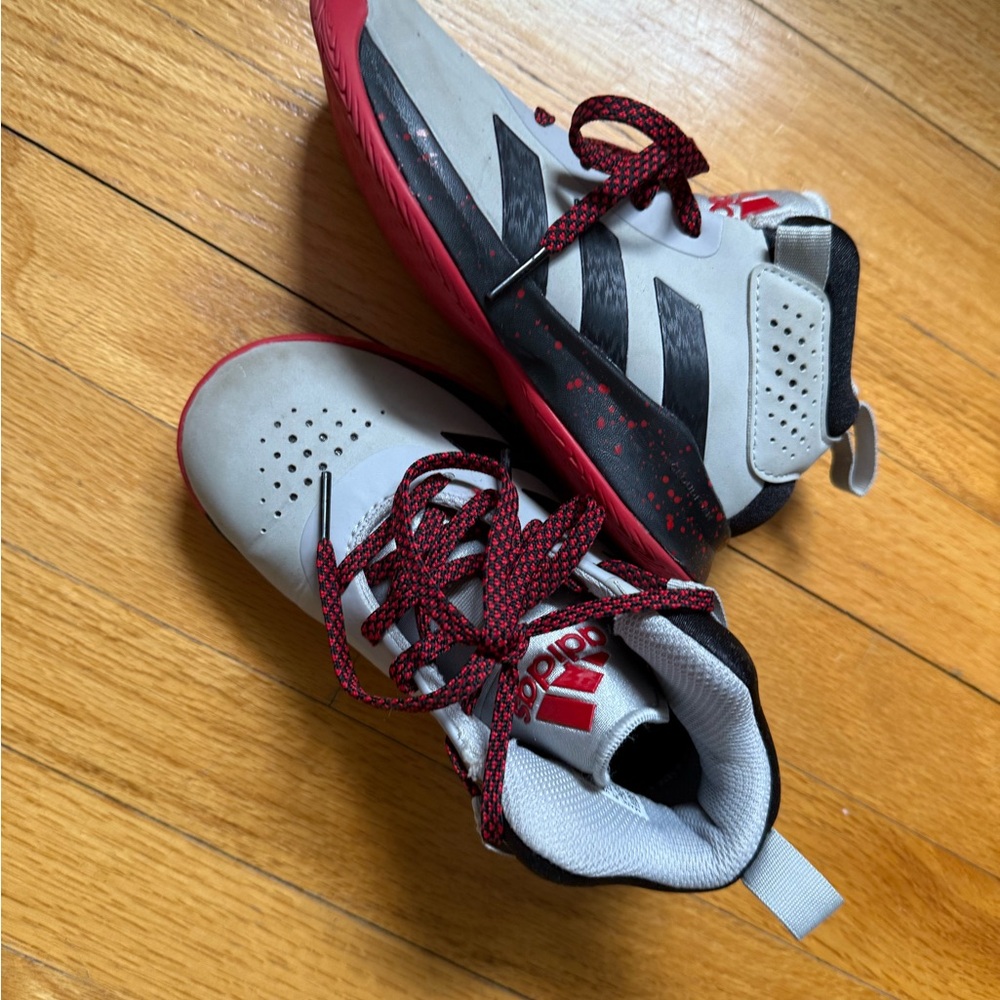 Adidas Kids' Black and Red Sneakers